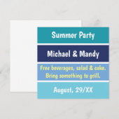 Uitnodiging voor Funny Party (Voorkant / Achterkant)