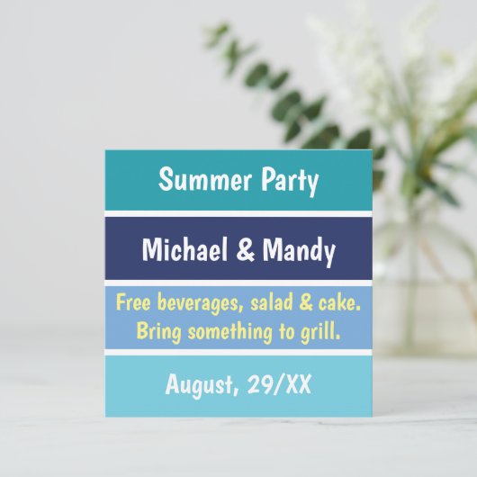 Uitnodiging voor Funny Party (Staand voorkant)