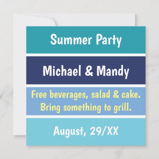 Uitnodiging voor Funny Party (Voorkant)