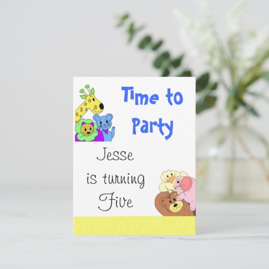 Uitnodiging voor Funtime Party (Staand voorkant)