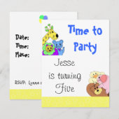 Uitnodiging voor Funtime Party (Voorkant / Achterkant)