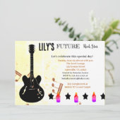 Uitnodiging voor Future Rock Star Baby Shower (Staand voorkant)