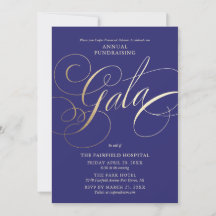 Uitnodiging voor galabal in Navy Blue