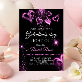Uitnodiging voor Galantine's Day in hete roze alco