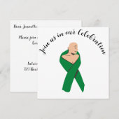 Uitnodiging voor galblaaskanker Einde Chemo Party (Voorkant / Achterkant)