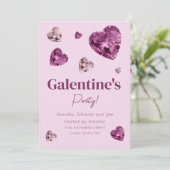 Uitnodiging voor Galentine's Day-feestje (Staand voorkant)