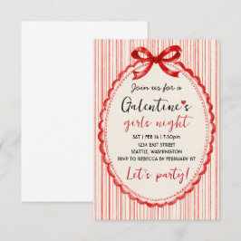 Uitnodiging voor Galentines-feest met op maat gema