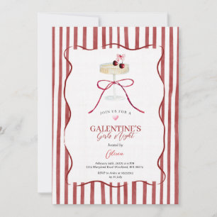 Uitnodiging voor Galentine's Meidenavond Rood Kers