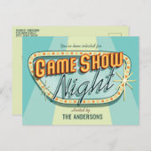Uitnodiging voor Game Show Night-feestje (Voorkant / Achterkant)