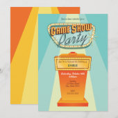 Uitnodiging voor game Show Party (Voorkant / Achterkant)