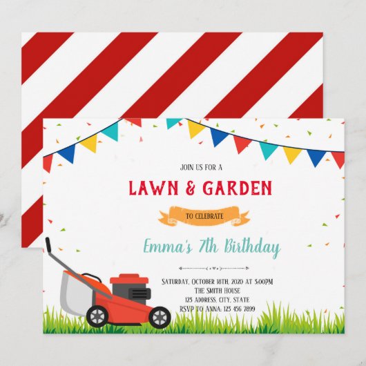 Uitnodiging voor gazonmaaiers (Voorkant / Achterkant)