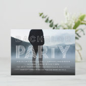Uitnodiging voor geavanceerde Chic Bachelor Party  (Staand voorkant)