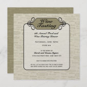 Uitnodiging voor geavanceerde grafische wijn (Voorkant / Achterkant)