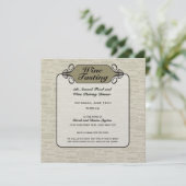 Uitnodiging voor geavanceerde grafische wijn (Staand voorkant)