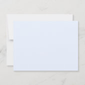 Uitnodiging voor geavanceerde Stork Blue Baby show (Achterkant)