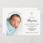 Uitnodiging voor gebogen fotodoop (Voorkant / Achterkant)