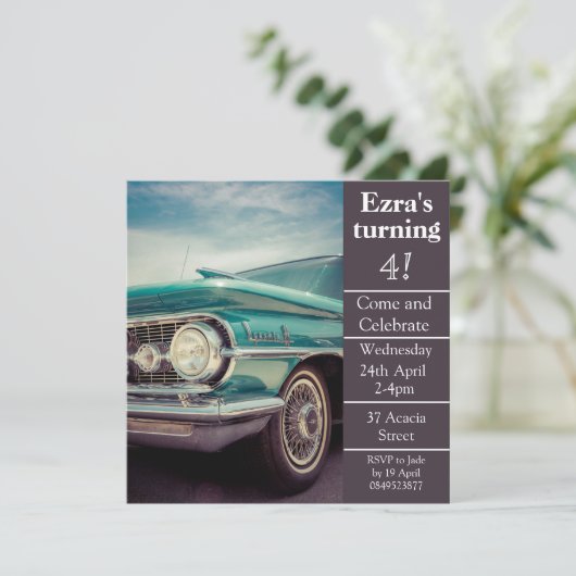  uitnodiging voor geboorte (Staand voorkant)