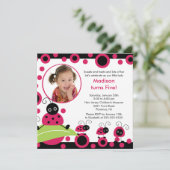 Uitnodiging voor geboorte van een foto van Bright (Staand voorkant)