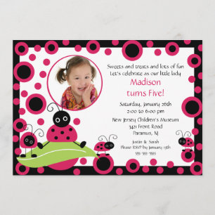 Uitnodiging voor geboorte van een foto van Bright