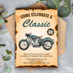 uitnodiging voor geboorte van motorfietsen<br><div class="desc">Nodig uw gasten met deze  verjaardagsfeestje uit met een mooie  motor en retro typografie tegen een parkachtergrond. Voeg eenvoudig uw gebeurtenisdetails op deze makkelijk te gebruiken sjabloon toe om het één-van-een-soort uitnodiging te maken. Knip de kaart om een nette houtextuur op de achterkant van de kaart te laten zien.</div>