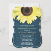 Uitnodiging voor geboorte van Rustic Sunflower Den (Voorkant)