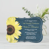 Uitnodiging voor geboorte van Rustic Sunflower Den (Staand voorkant)