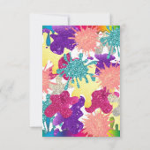 Uitnodiging voor geboorte van Slime Party (Achterkant)