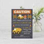 Uitnodiging voor geboortedag van schoolbord (Staand voorkant)