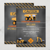 Uitnodiging voor geboortedag van schoolbord (Voorkant / Achterkant)