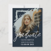 Uitnodiging voor geborsteld Afstuderen (Voorkant)