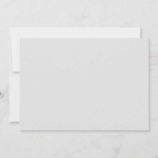 Uitnodiging voor geborsteld grijs en wit Baby show (Achterkant)