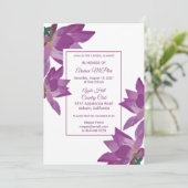 Uitnodiging voor gebrande bloemen Bridal Shower (Staand voorkant)