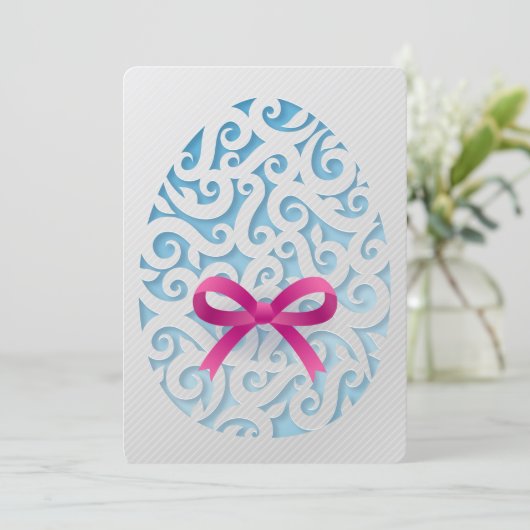 Uitnodiging voor geculpte Eierschoeisel (Staand voorkant)