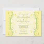 Uitnodiging voor geel en groen huwelijk (Voorkant)