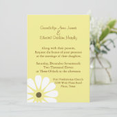 Uitnodiging voor geel en wit huwelijk (Staand voorkant)