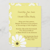 Uitnodiging voor geel en wit huwelijk (Voorkant / Achterkant)