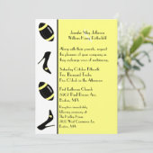 Uitnodiging voor geel en zwart Football (Staand voorkant)