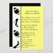 Uitnodiging voor geel en zwart Football (Voorkant / Achterkant)