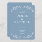 Uitnodiging voor gekleurde Glacier Lake-huwelijk (Voorkant / Achterkant)