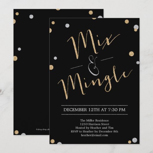 Uitnodiging voor gemengde feestdagen (Voorkant / Achterkant)