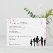 Uitnodiging voor gemengde huwelijken (Staand voorkant)