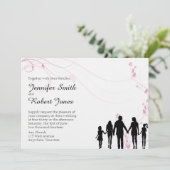 Uitnodiging voor gemengde huwelijken (Staand voorkant)