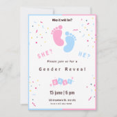 uitnodiging voor genderonthulling (Voorkant)