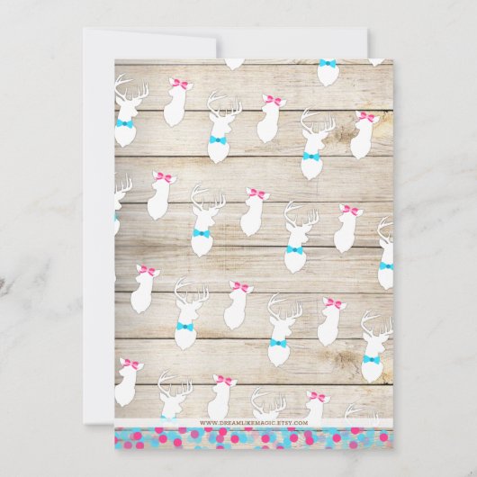 Uitnodiging voor genderonthulling van Buck or Doe (Achterkant)