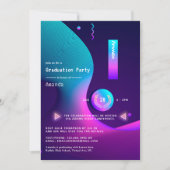 Uitnodiging voor Geometrisch Glow Afstudeerfeest (Voorkant)
