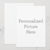 Enkele uitnodiging, Maat: 12,7  x 17,8 cm, Papier: Signature Mat, Enveloppen: Wit (Voorkant / Achterkant)