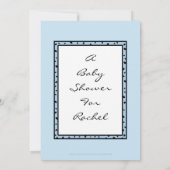 Uitnodiging voor gepersonaliseerd Baby shower (Achterkant)