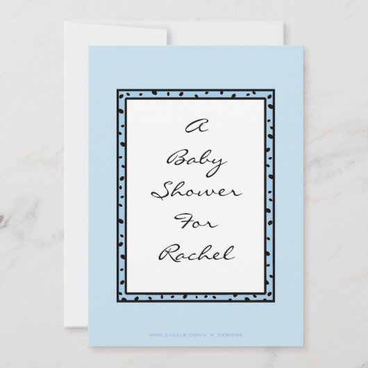 Uitnodiging voor gepersonaliseerd Baby shower (Achterkant)