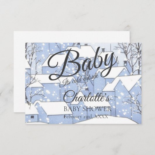 Uitnodiging voor gepersonaliseerd Baby shower (Voorkant / Achterkant)