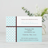 Uitnodiging voor gepersonaliseerd Baby shower (Staand voorkant)
